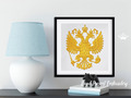 Emblem of Russia Double-headed Eagle Machine Embroidery Design - 3 sizes