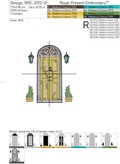 English House front door Machine Embroidery Design - 4 sizes