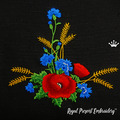 Bouquet of Poppies Estonian Machine Embroidery Design - 4 sizes