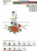 Bouquet of Poppies Estonian Machine Embroidery Design - 4 sizes