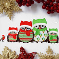 Family of owls Machine Embroidery Design - 4 sizes