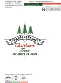 Farm Fresh Christmas trees Machine Embroidery Design - 3 sizes