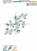 Fashion Daisies Machine Embroidery Design - 6 sizes