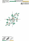 Fashion Daisies Machine Embroidery Design - 6 sizes