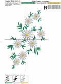 Fashion Daisies Machine Embroidery Design - 6 sizes