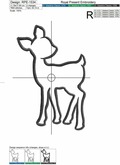 Fawn Applique machine embroidery design - 5 sizes