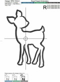 Fawn Applique machine embroidery design - 5 sizes