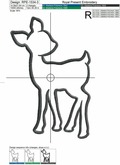Fawn Applique machine embroidery design - 5 sizes
