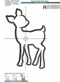 Fawn Applique machine embroidery design - 5 sizes