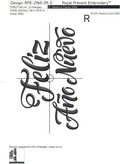 Feliz Año Nuevo Machine Embroidery Design - 2 sizes