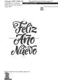 Feliz Año Nuevo Machine Embroidery Design - 3 sizes