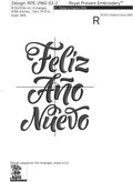 Feliz Año Nuevo Machine Embroidery Design - 3 sizes