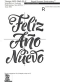 Feliz Año Nuevo Machine Embroidery Design - 3 sizes