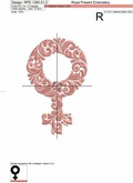 Female and Male symbols Machine Embroidery Designs