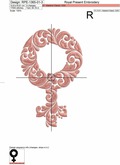 Female and Male symbols Machine Embroidery Designs