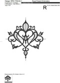 Filigree Сorner machine embroidery design - 4 sizes