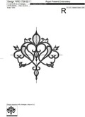 Filigree Сorner machine embroidery design - 4 sizes