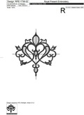 Filigree Сorner machine embroidery design - 4 sizes