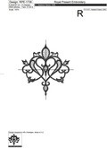 Filigree Сorner machine embroidery design - 4 sizes