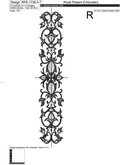 Filigree border machine embroidery design - 9 sizes