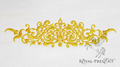 Filigree decorative border embroidery design - 5 sizes