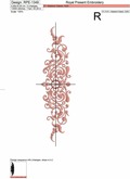 Filigree decorative border embroidery design - 5 sizes