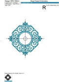 Filigree monogram frame Machine embroidery design - 3 sizes