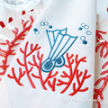 Fins Flippers and Corals Machine Embroidery Design