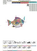 Fishes in Mexican Style Machine Embroidery Designs