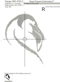Flamingo Head Machine Embroidery Design - 8 sizes