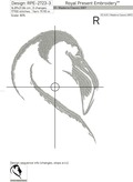 Flamingo Head Machine Embroidery Design - 8 sizes
