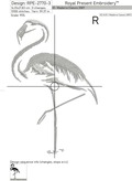 Elegant Flamingo bird Silhouette - 7 sizes