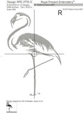 Elegant Flamingo bird Silhouette - 7 sizes