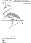 Elegant Flamingo bird Silhouette - 7 sizes