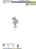 Flax flowers Machine Embroidery Designs - 3 sizes