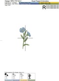 Flax flowers Machine Embroidery Designs - 3 sizes