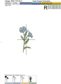 Flax flowers Machine Embroidery Designs - 3 sizes