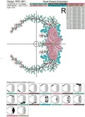 Floral Frame Machine Embroidery Design - 4 sizes