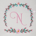 Floral Frame for monogram Embroidery Design - 3 sizes