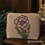 Free Delicate Pink Flower Machine Embroidery Design