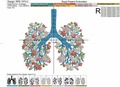 Floral Human Lungs Machine Embroidery Design - 4 sizes