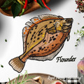 Flounder Fish - 5 sizes