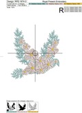 Flower Dove Machine Embroidery Design - 3 sizes