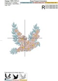 Flower Dove Machine Embroidery Design - 3 sizes