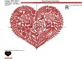 Flower Heart Machine Embroidery Design - 5 sizes