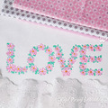 Flower Love inscription Machine Embroidery Designs - 3 sizes