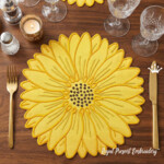 Sunflower Petals Placemat Mega ITH - 8 sizes