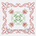 Quilt Block with Flowers Machine Embroidery Design