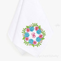 Flower Wreath with Roses Machine Embroidery Design - 2 sizes