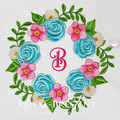 Flower Wreath with Roses Machine Embroidery Design - 2 sizes